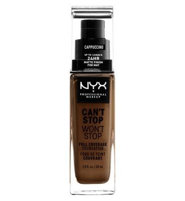 NYX Professional Makeup, Can't Stop Won't Stop Full Coverage Foundation Vegetarian & Vegan Boots CAPPUCCINO  