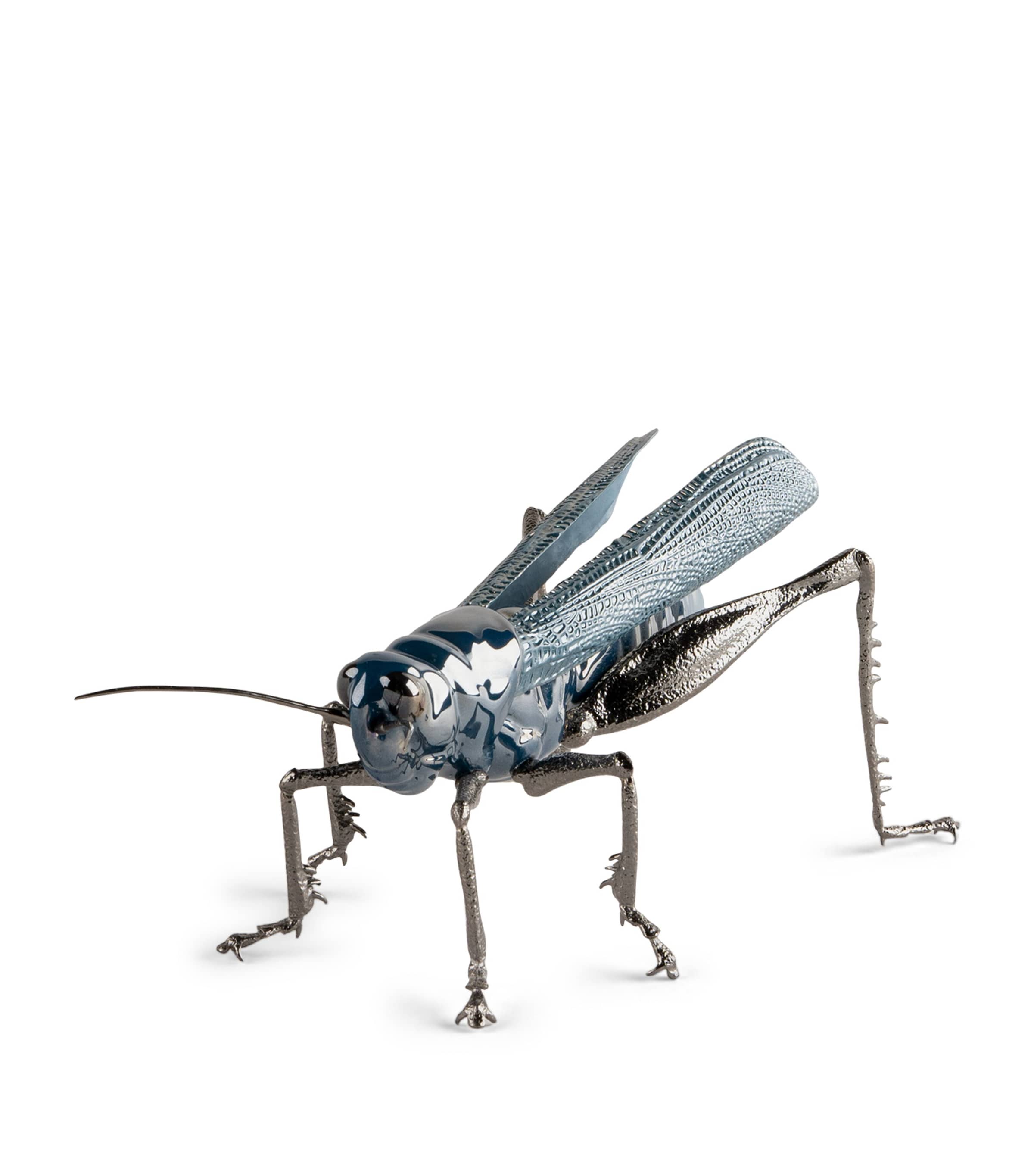Lladró porcelain grasshopper figurine H11cm, imported from the UK