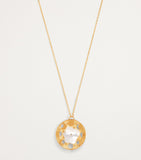 L'Atelier Nawbar yellow gold diamond lapis turquoise moon phase necklace, UK version