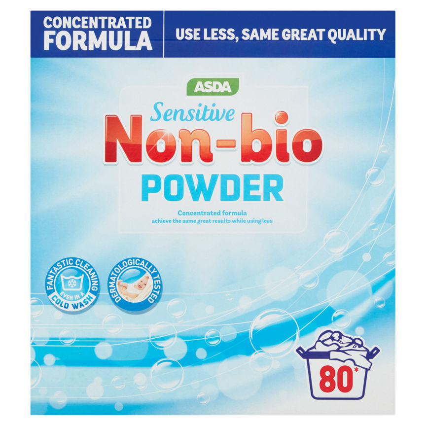 ASDA Sensitive Non-Bio Powder 80 Washes General Household ASDA   