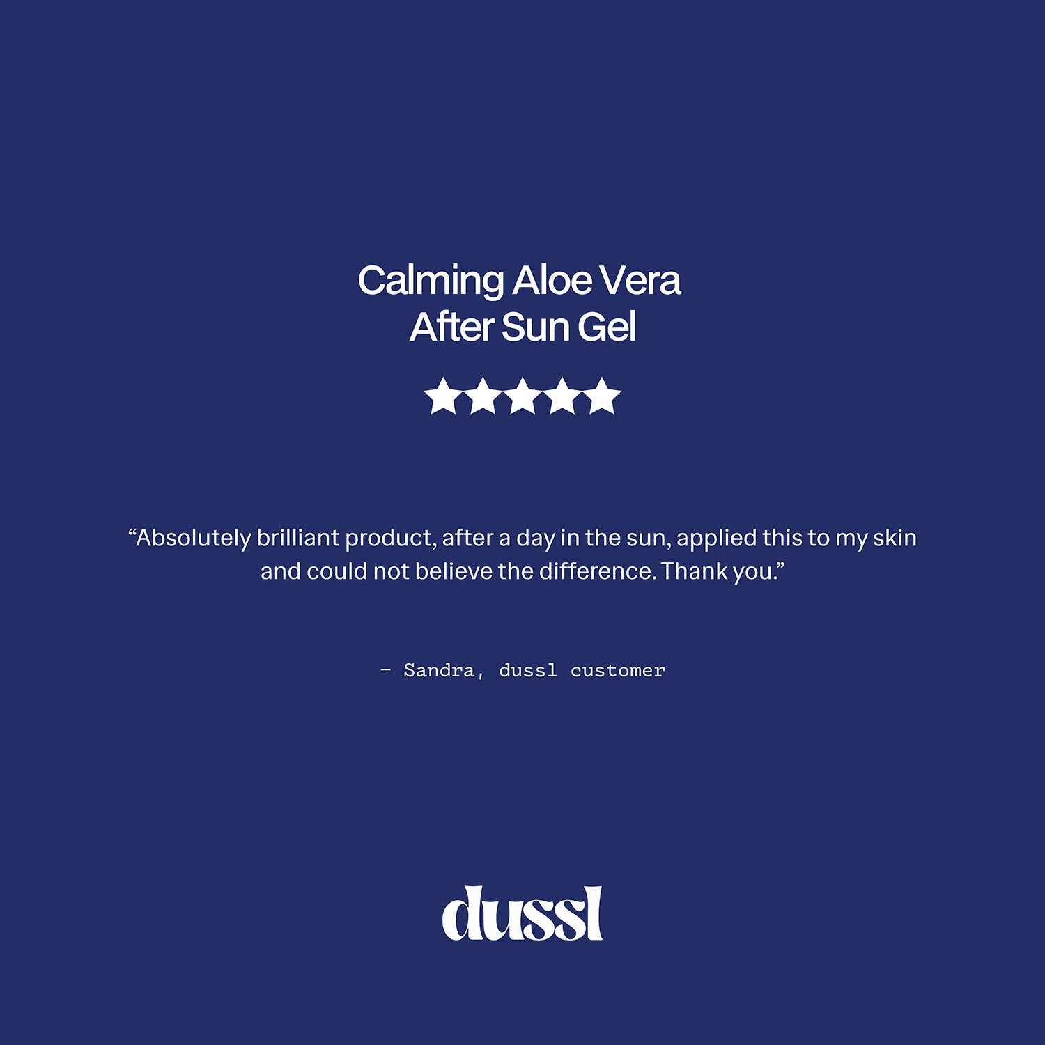 dussl Calming After Sun Gel British product