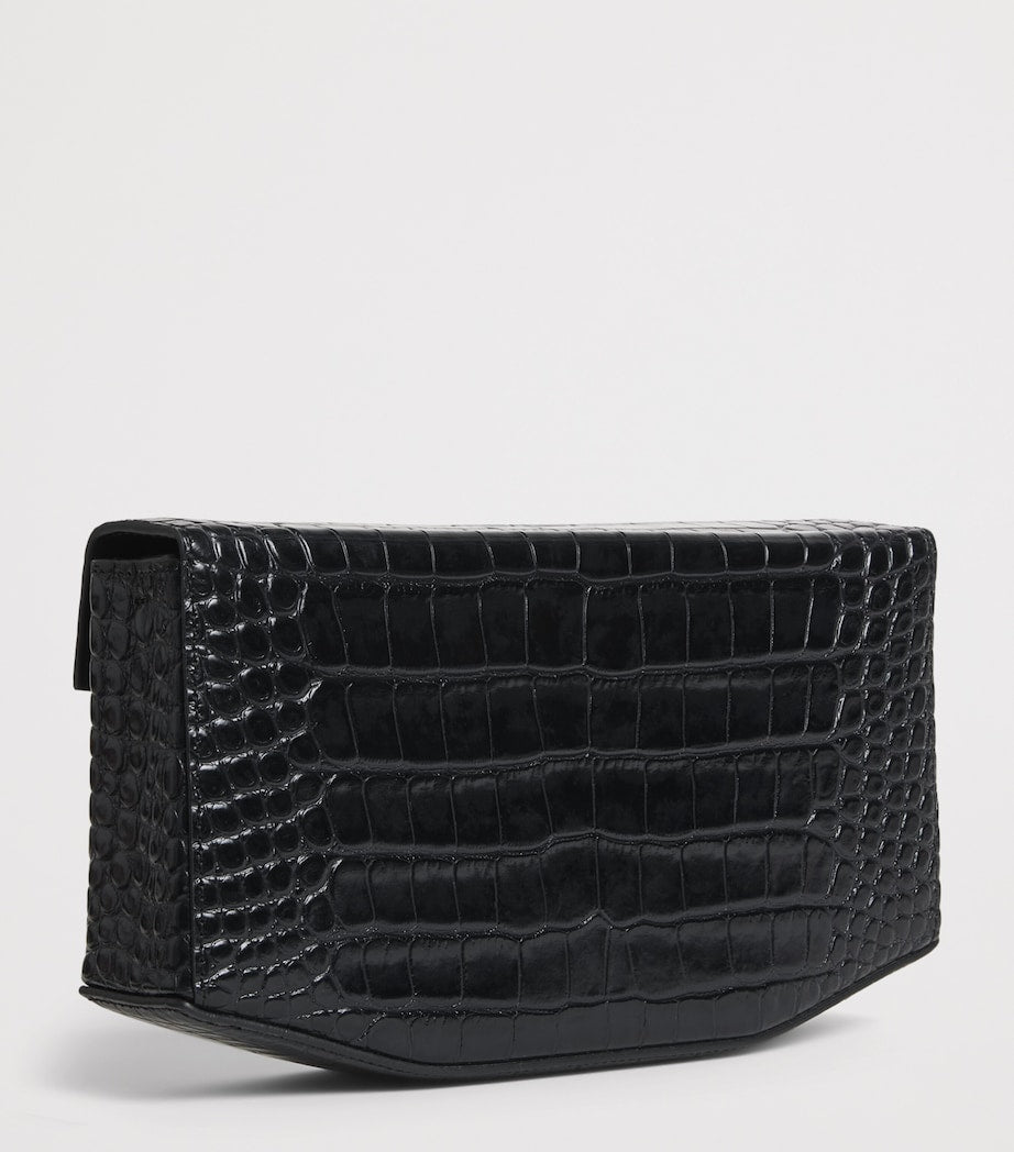 Toteme croc-embossed leather shoulder bag, UK version