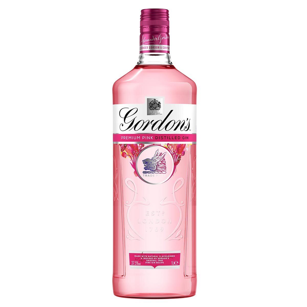 Gordon's Premium Distilled Pink Gin, 1L Gin Costco UK