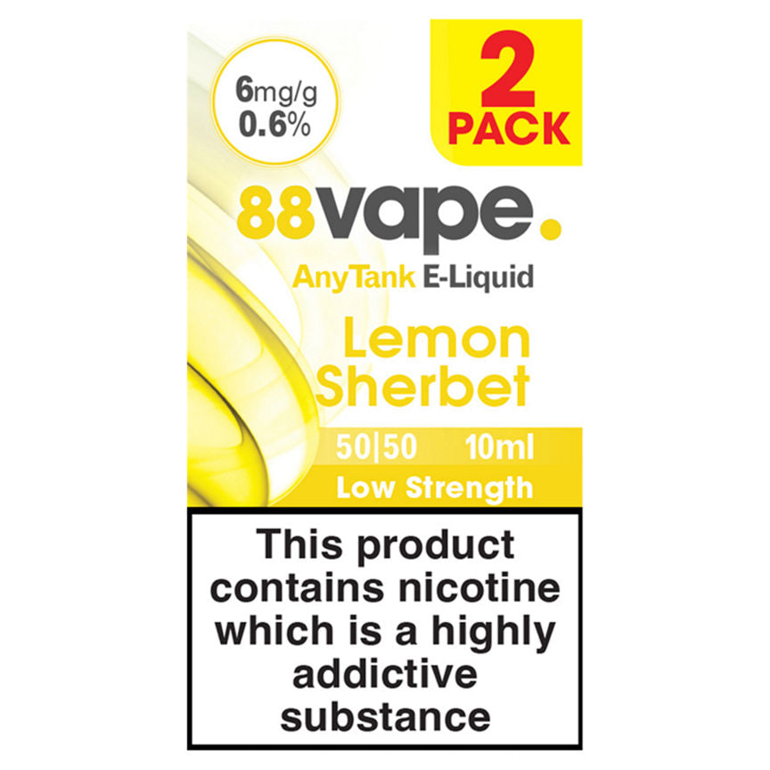 88Vape 4 Anytank E-Liquid Lemon Sherbet 50/50 GOODS ASDA   