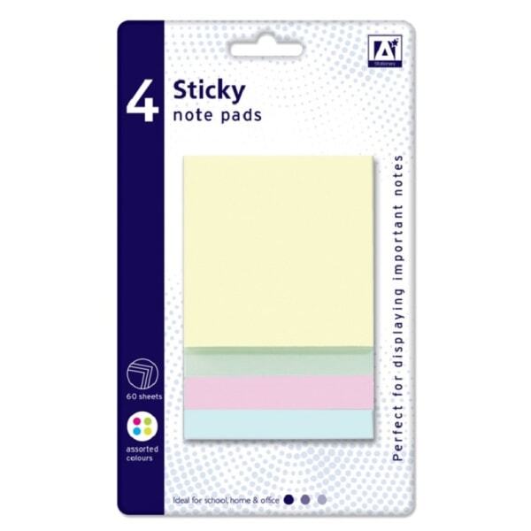 A Star Square Sticky Note Pads (Pack of 4) (20 x 12cm)