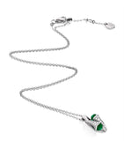 MARLI New York Cleo pendant necklace green agate diamonds 18kt white gold - British product