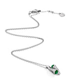 MARLI New York Cleo pendant necklace green agate diamonds 18kt white gold - British product