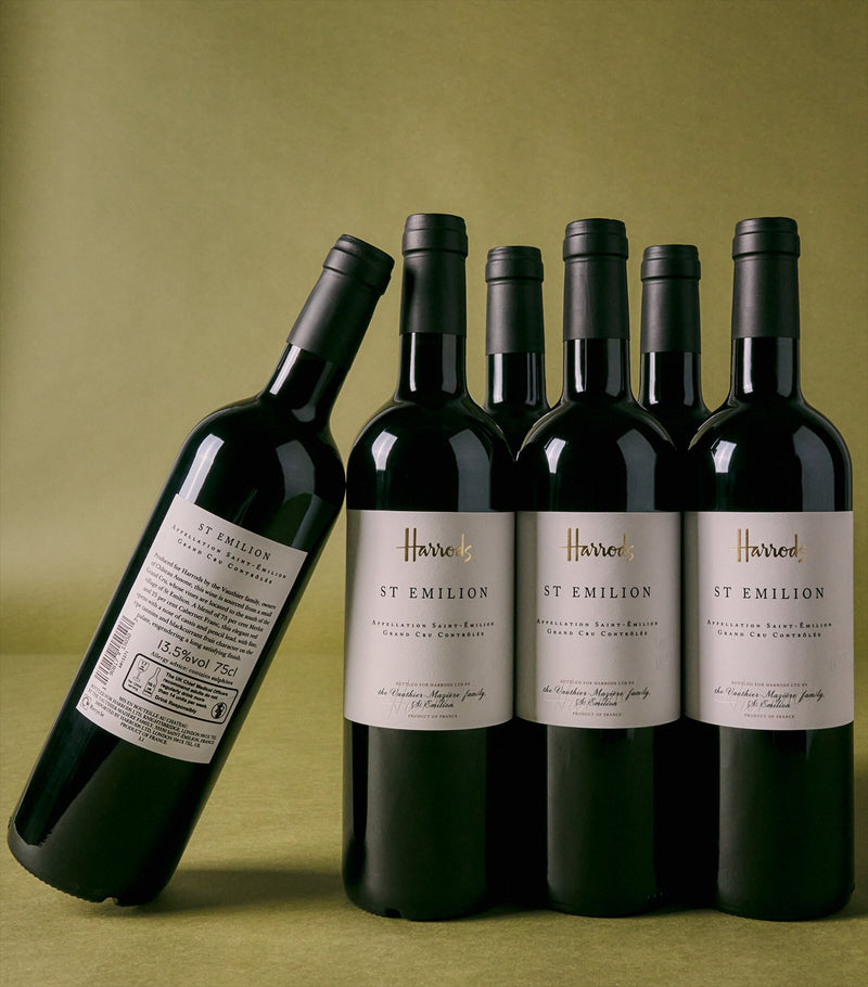 Harrods St Emilion Bordeaux red wine case 12 bottles, UK version