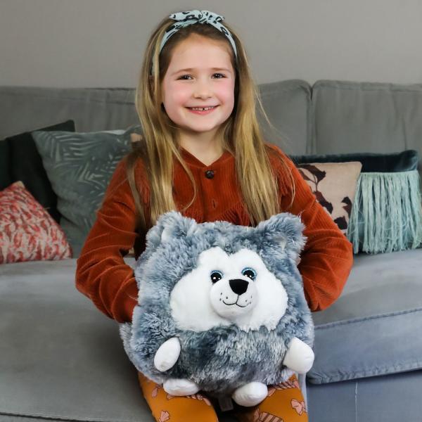 Cozy Noxxiez Husky hand warmer cushion 35cm, imported from the UK