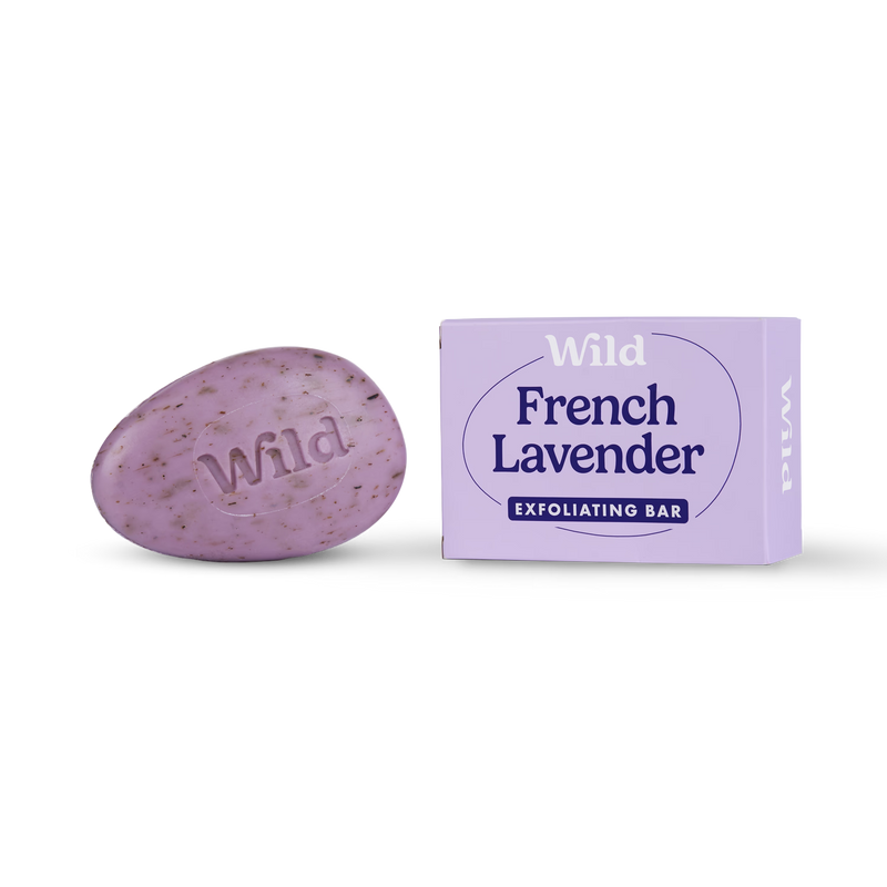 Wild lavender exfoliating soap bar 125g (British brand)