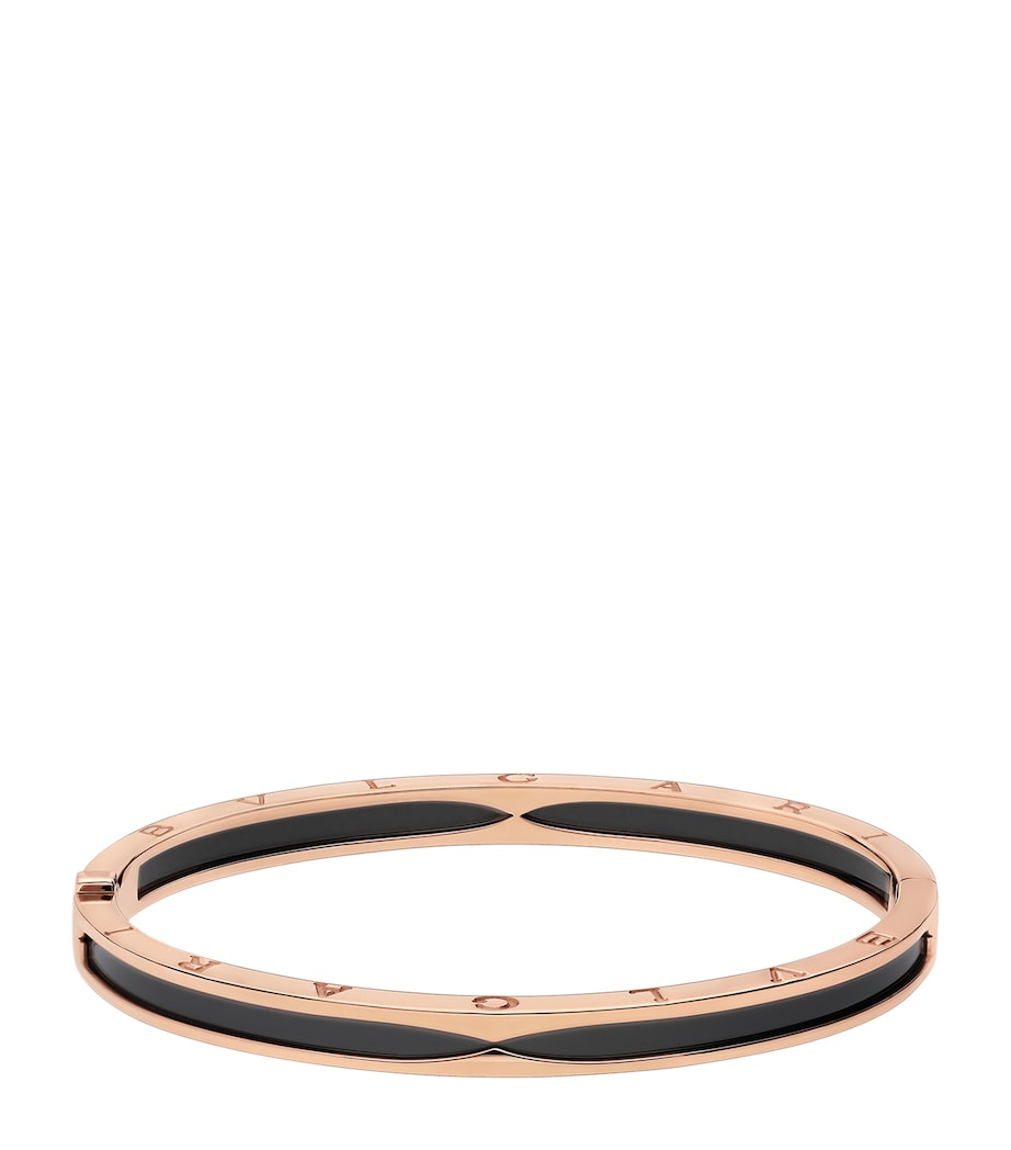 Bvlgari B.Zero1 rose gold and ceramic bangle, UK version