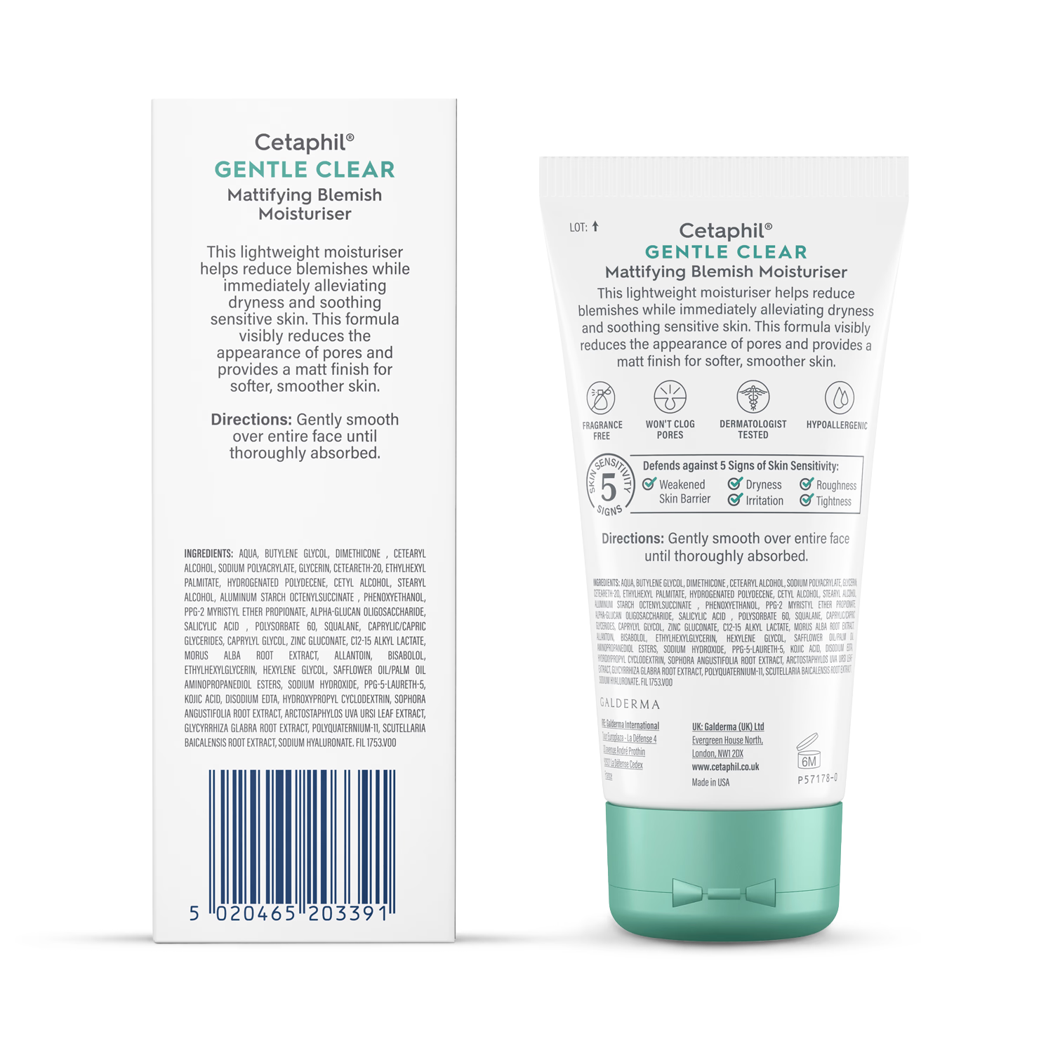 Cetaphil gentle clear blemish moisturiser 89ml (British brand)