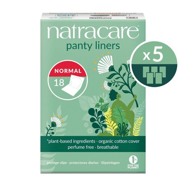 Natracare panty liners normal wrapped 90 count (British brand)