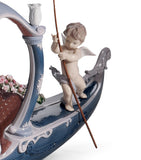 Lladró porcelain Gondola of Love ornament, UK version