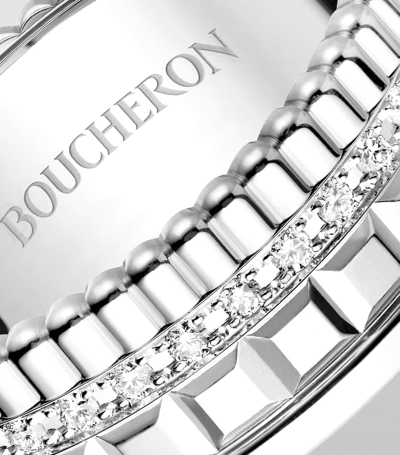 Boucheron Quatre Radiant small white gold diamond ring (British brand)