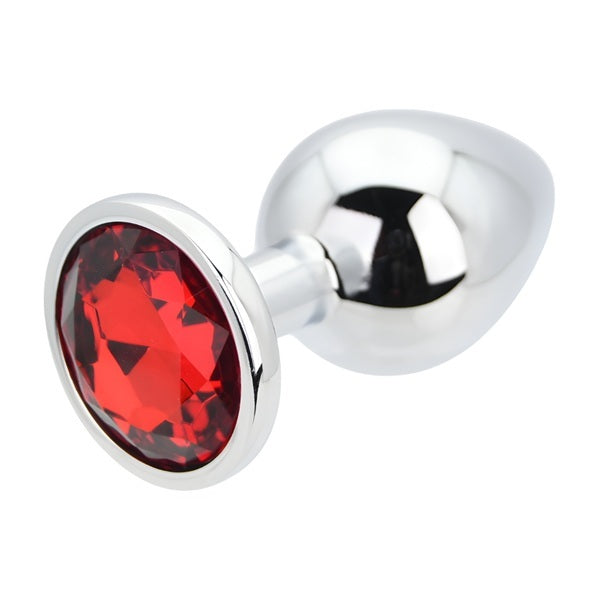 Loving Joy Toosh Large metal butt plug red stone, imported from the UK
