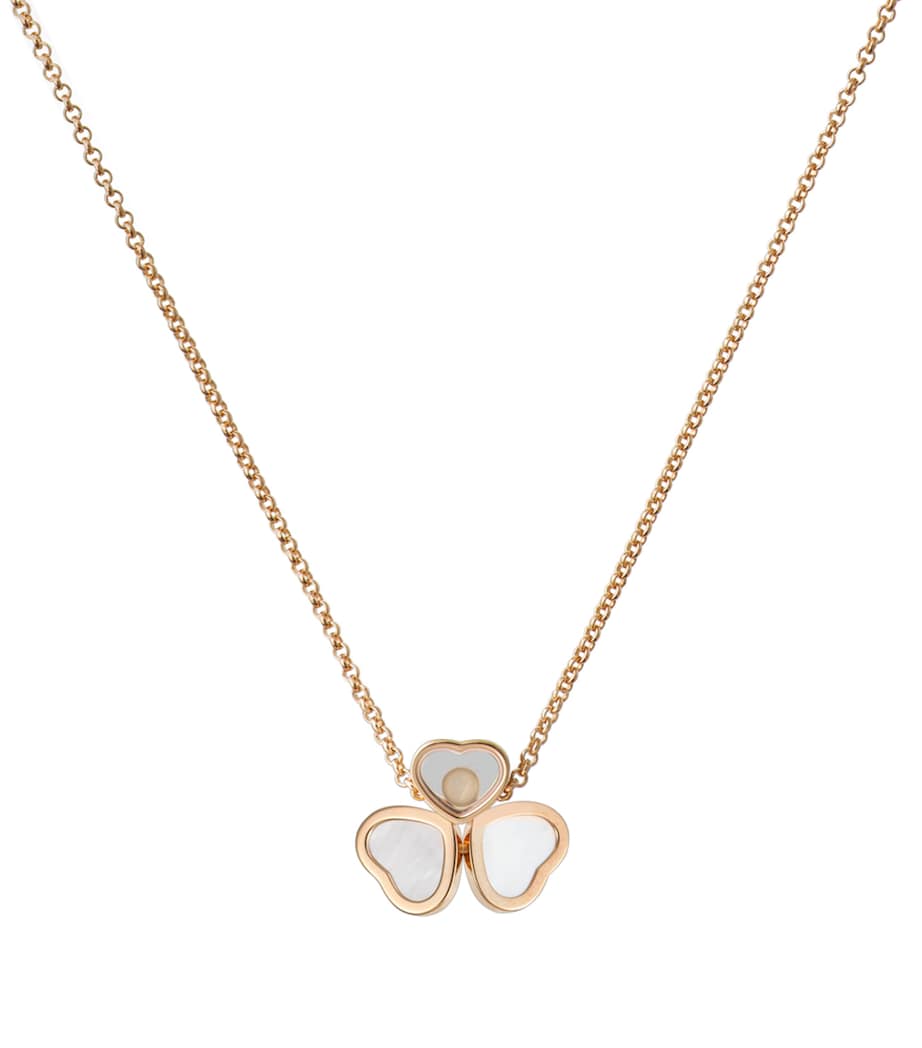 Chopard Happy Hearts mother-of-pearl necklace 18K rose gold - British product