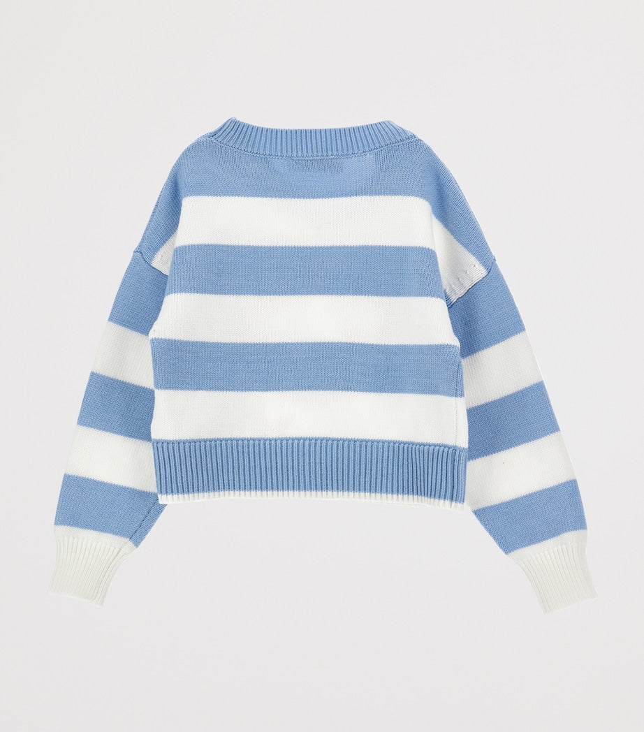 Monnalisa stripe sweater for children aged 2-12 years, imported from the UK