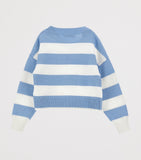 Monnalisa stripe sweater for children aged 2-12 years, imported from the UK