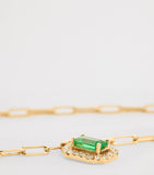 SHAY Mini Me Necklace 18k gold emerald diamonds, imported from the UK