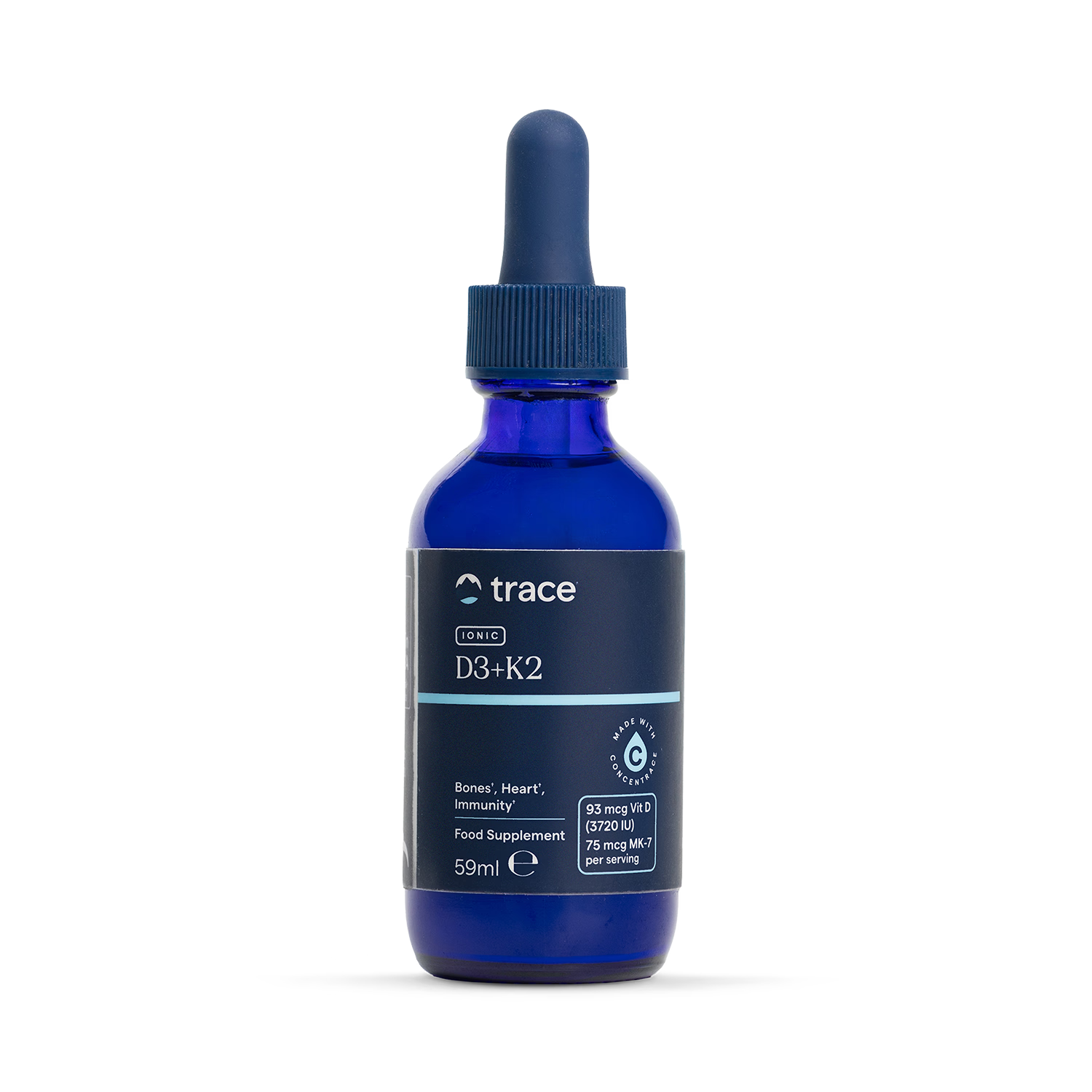 Trace Minerals liquid ionic D3+K2 drops 59ml - British product