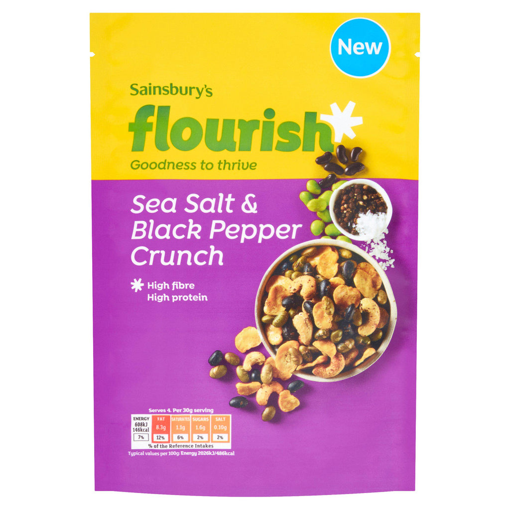 Sainsbury's Flourish Sea Salt & Black Pepper Crunch 120g