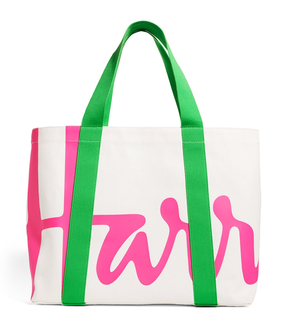 Harrods medium cotton logo tote bag (British brand)