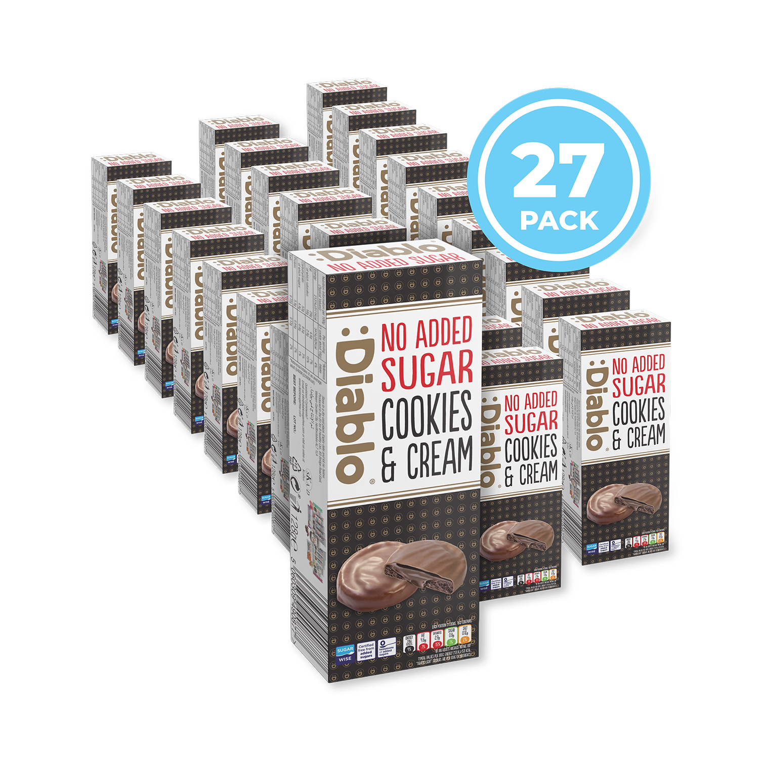 Diablo cookies and cream dark chocolate 128g pack, UK version