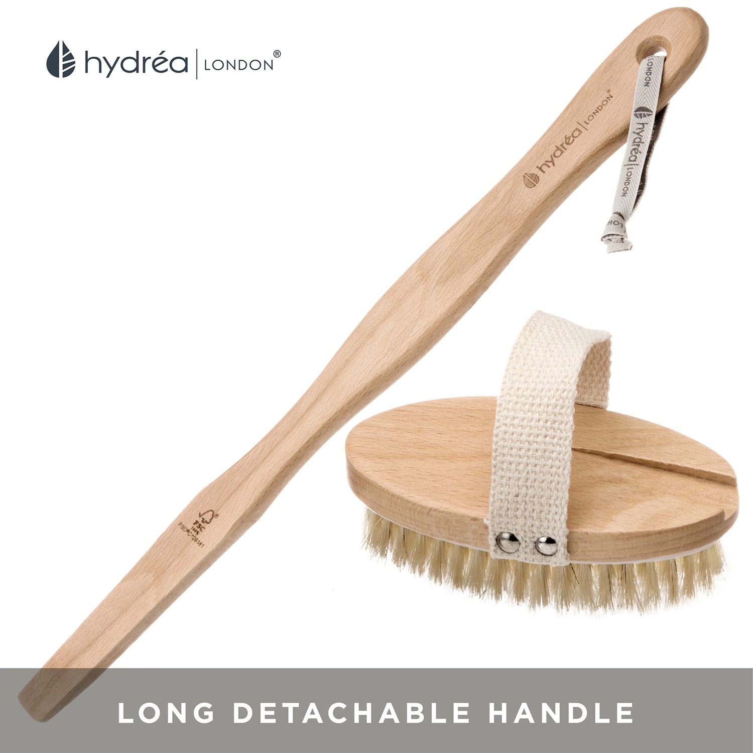 Hydréa London Classic Natural Bristle Body Brush (British brand)