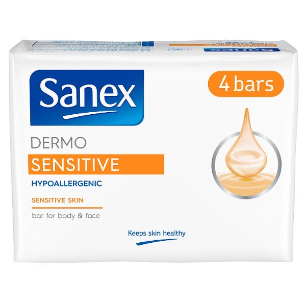 DNR Sanex Dermo Hypo-Allergenic Sensitive Soap Bar 4 pack GOODS Superdrug   