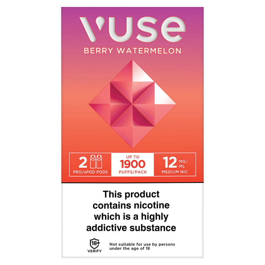 Vuse ePod Pods vPro Berry Watermelon Disposable 12mg GOODS ASDA   