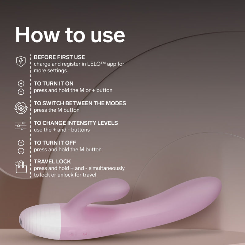 LELO KAYA rabbit vibrator soft pink - British product