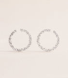 Suzanne Kalan white gold diamond sideways hoop earrings, imported from the UK
