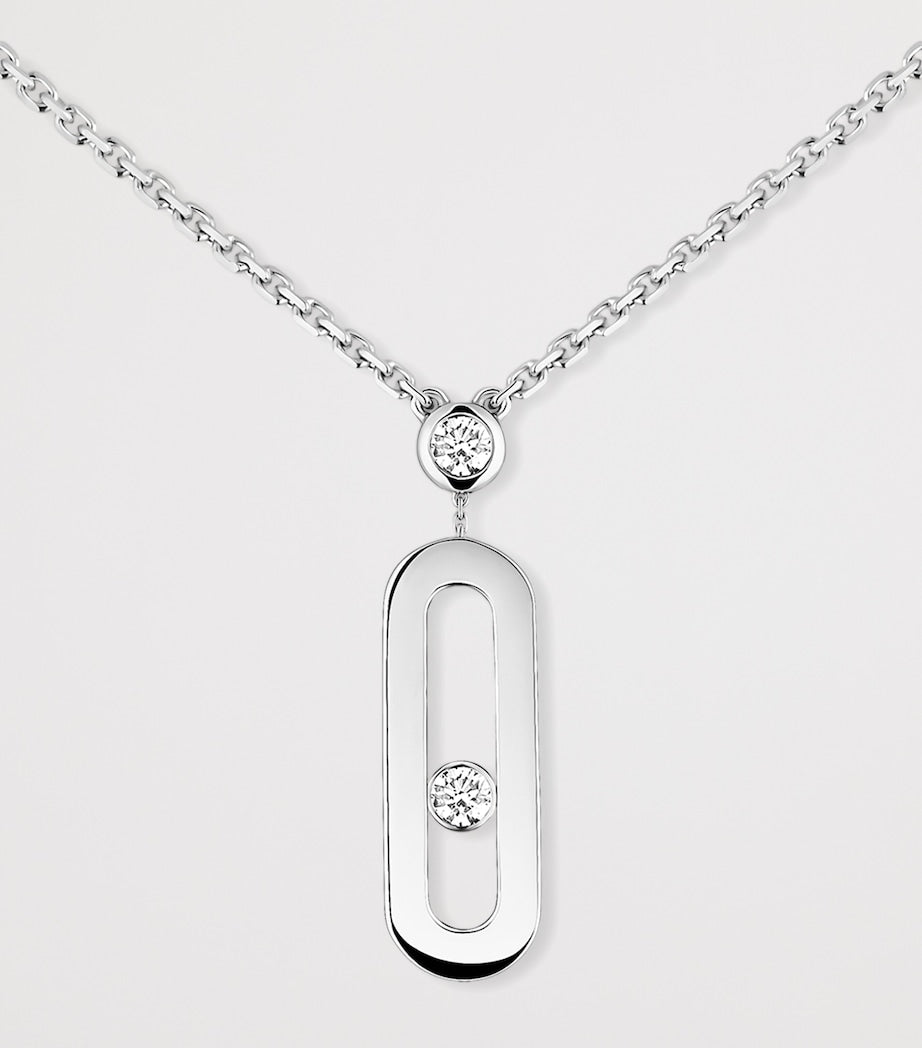 Messika Move Uno white gold necklace with 0.13ct diamonds - British product