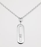 Messika Move Uno white gold necklace with 0.13ct diamonds - British product