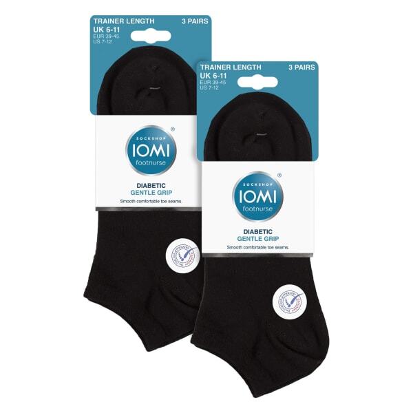 IOMI men's 6 pack trainer ankle socks (British brand)