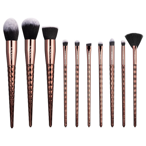 LaRoc 10 Piece Diamond Brush Set - Bronze