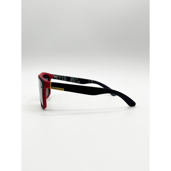 SVNX matte black wayfarer sunglasses orange mirrored lens - British product