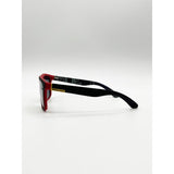 SVNX matte black wayfarer sunglasses orange mirrored lens - British product