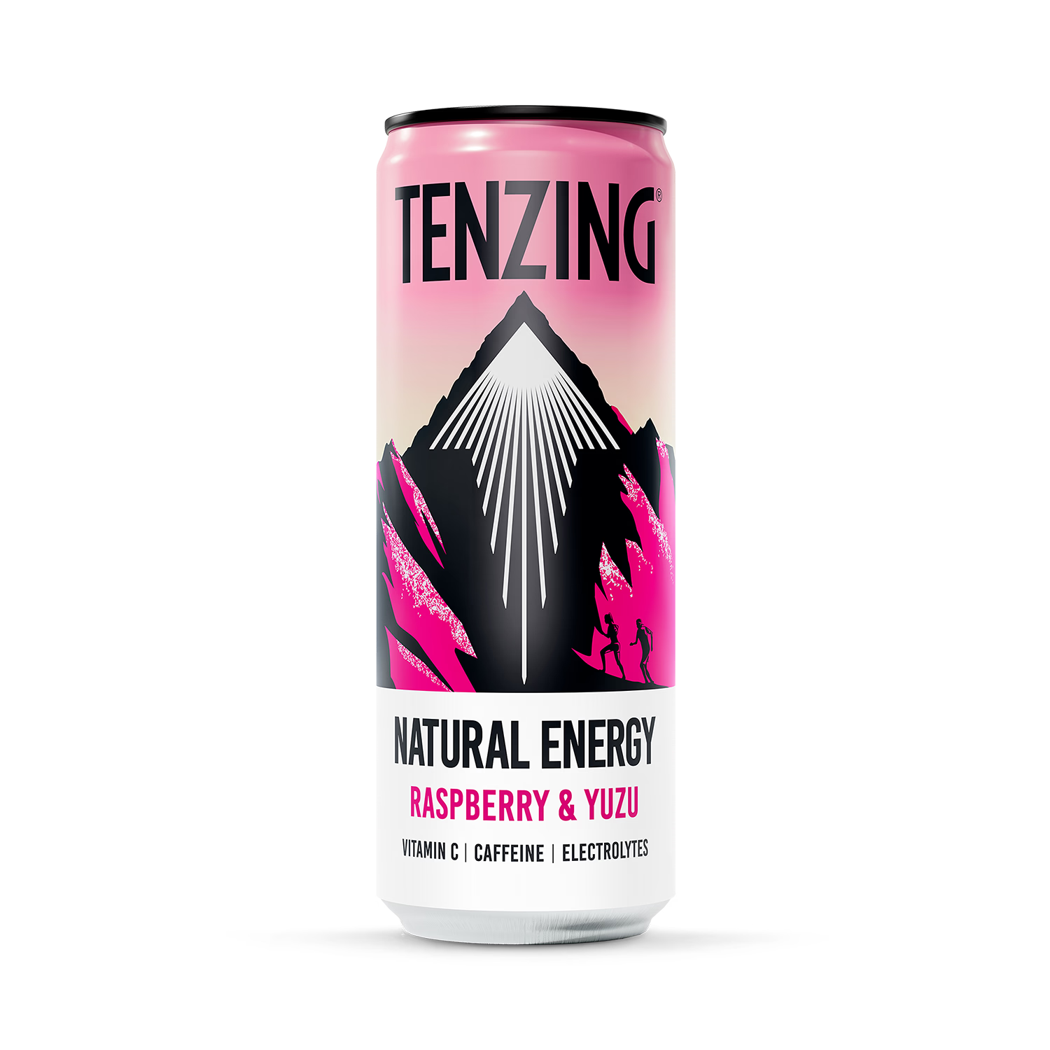 Tenzing natural energy drink raspberry and yuzu 330ml, imported from the UK