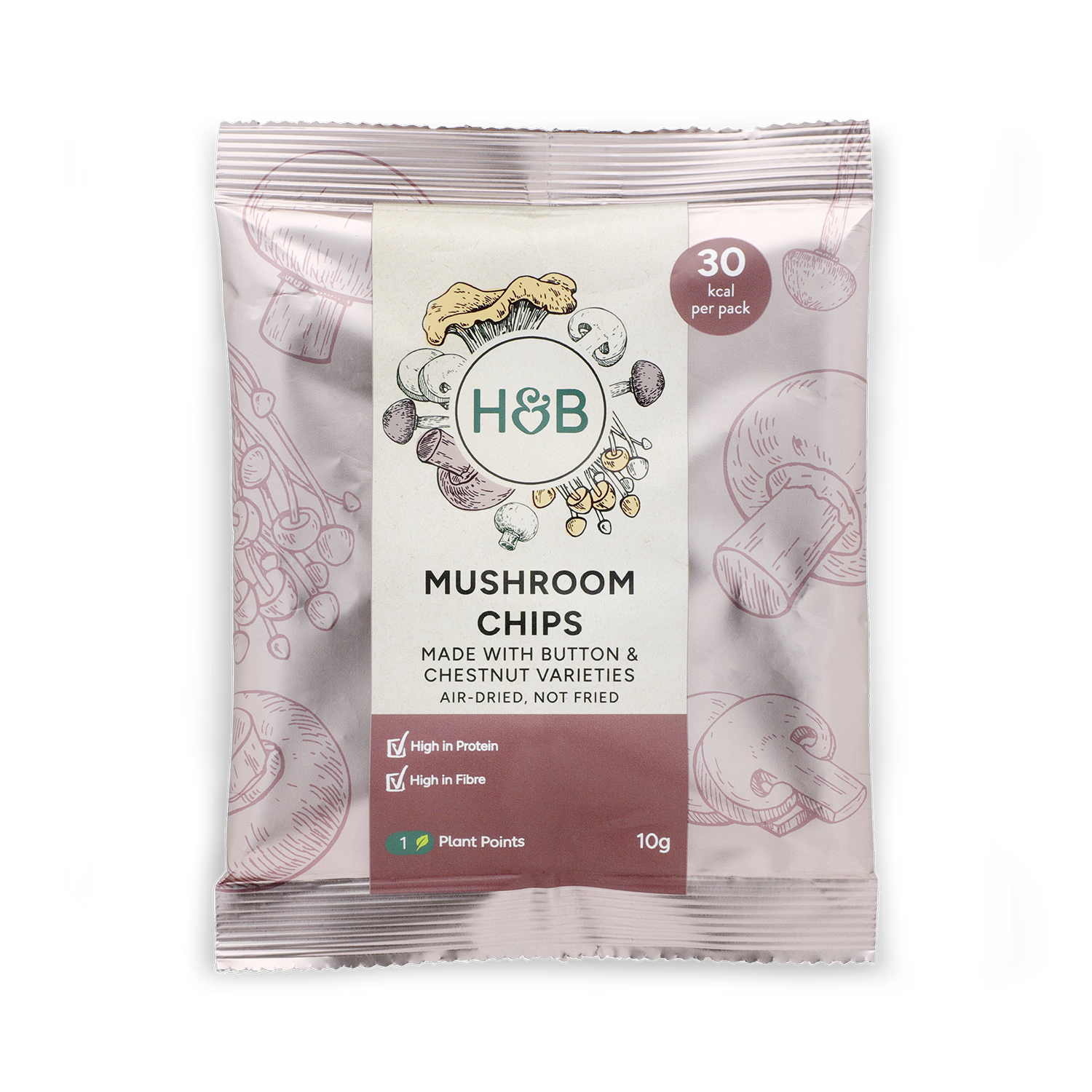 Holland & Barrett mushroom chips 10g, UK version