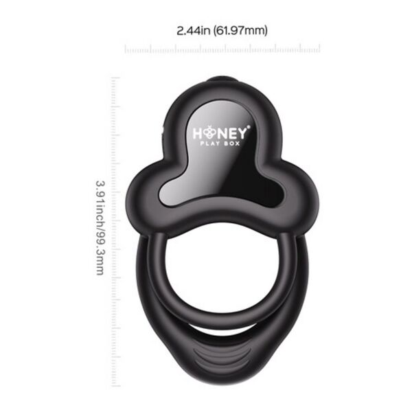 Honey Play Box Anello double cock ring with clit stimulator app (British brand)