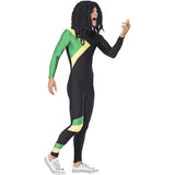Smiffys Jamaican hero costume black jumpsuit, imported from the UK