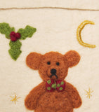 Shirley Bredal handmade wool teddy bear stocking 45cm, UK version
