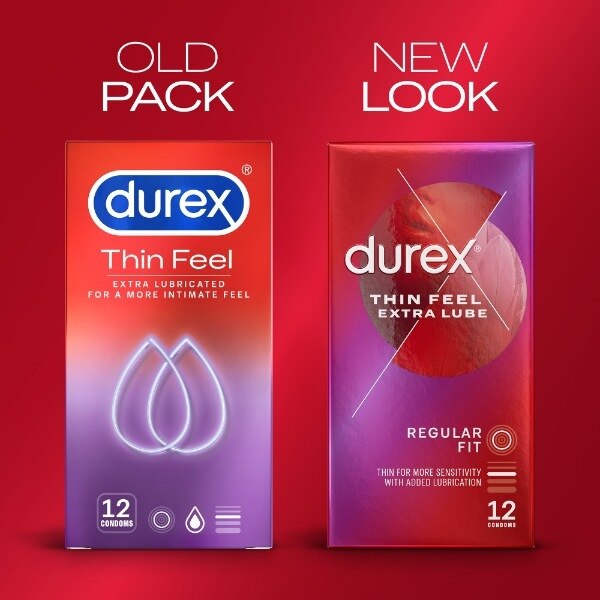 Durex Thin Feel Extra Lube Condoms Regular Fit 12s GOODS Superdrug   