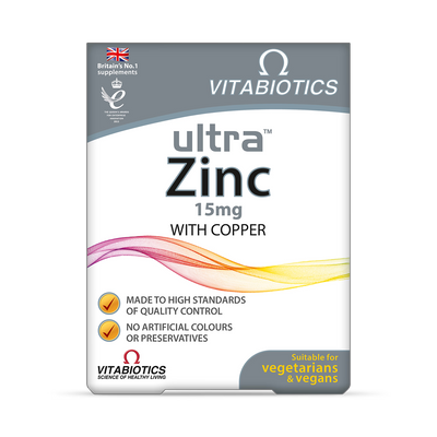 Holland & Barrett Vitabiotics Ultra Zinc 15mg avec Cuivre Supplément Minéral 60 Comprimés - Acheter en ligne sur McGrocer