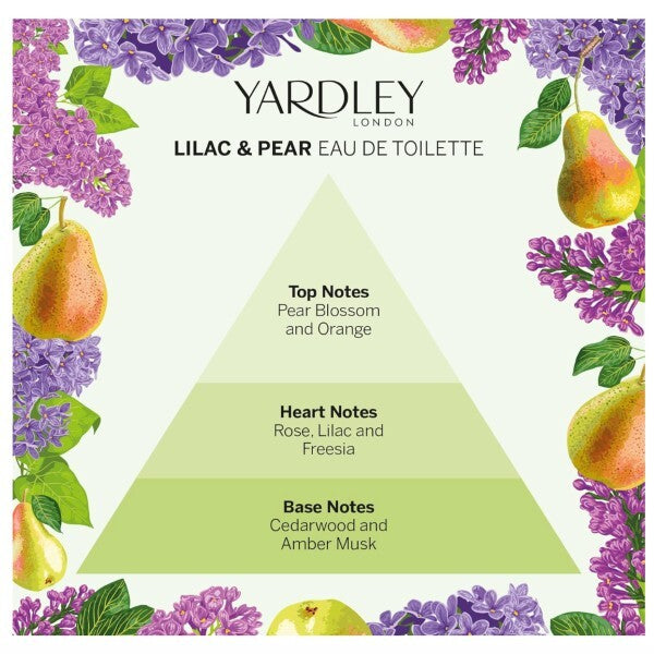 Yardley London Eau de Toilette Lilac and Pear 125ml (British brand)