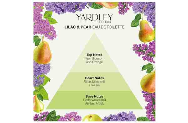Yardley London Eau de Toilette Lilac and Pear 125ml (British brand)