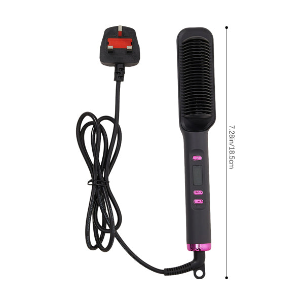 Livingandhome Hair Straightener Brush Black 30W (British brand)