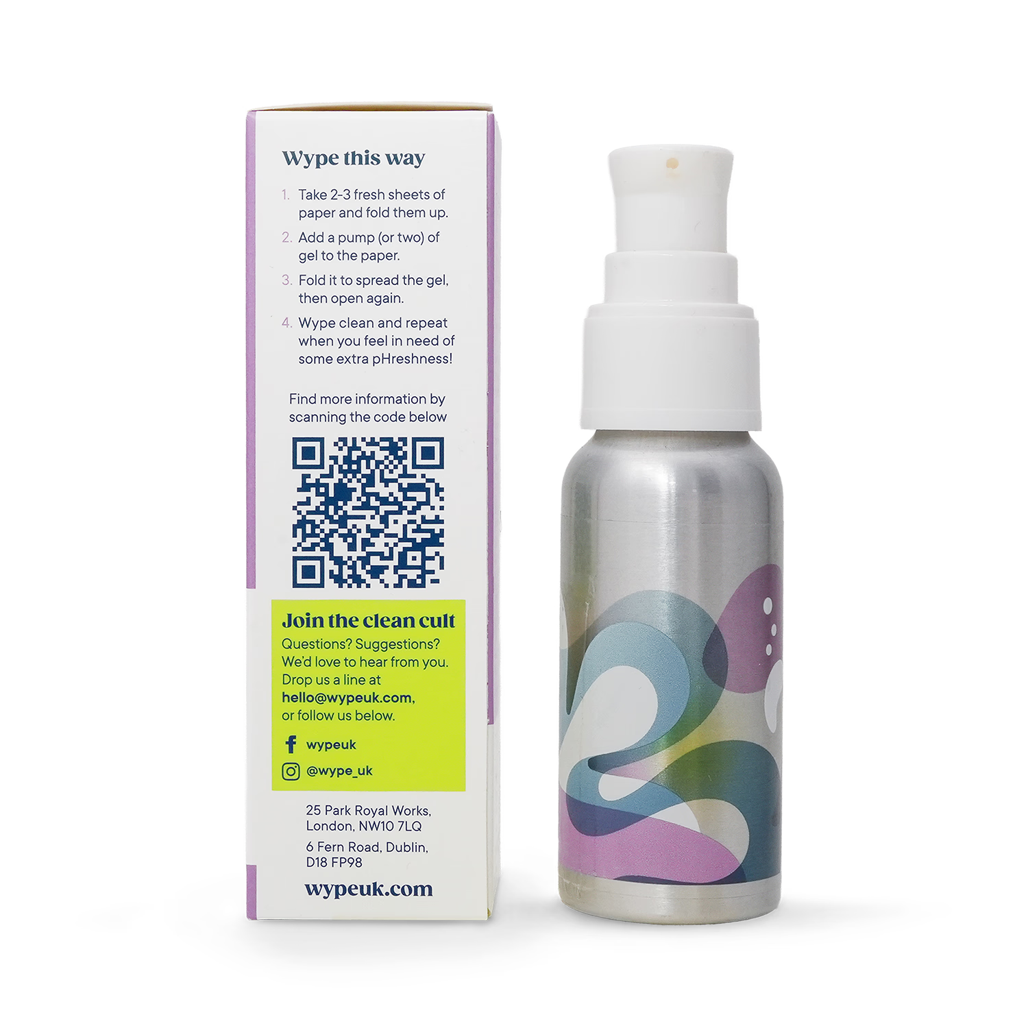 WYPE Viva la V intimate cleansing gel 50 ml, UK version